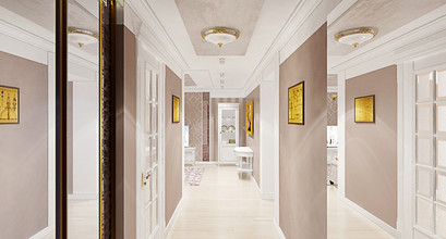 Дизайн квартири , в стилі сучасна  класика для гарної  сім