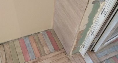 Проект частный детсад, укладка плитки с повторяющимся рисунком