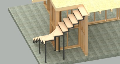 Проект пристройки + стеновые панели, перекрытие, лестница