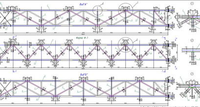 Ферма перехода высоковольтных кабелей через болото