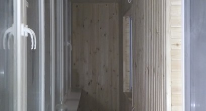 утеплення та обшивка балкону дерев'яною вагонкою, та встановлення металопластикових вікон