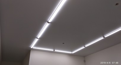 Установка натяжного потолка