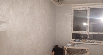 Нанесення декоративноі штукатурки, мініграніту
