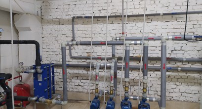 Вентиляційна камера з тепловим насосом на виробничому підприємстві