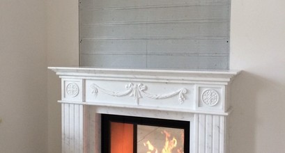 Камінна топка Gavryliv&Sons 76x62 тунель, мармуровий портал Прага і Париж виробник браво