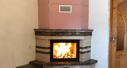 Камін з мармуру на 3 кімнати 