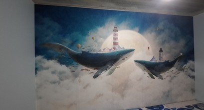 Поклейка обоев 