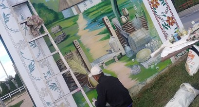 Автобусна зупинка в селі Кисляк