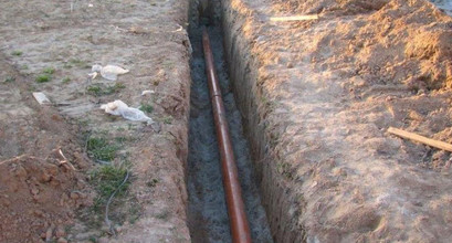 Замена трубы 110 на новую наружные роботы