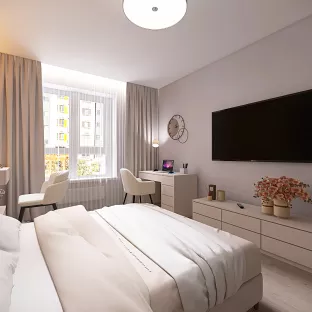 Дизайн-проєкт спальні в ЖК «Молодість»