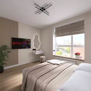 ЖК «Дублін», Ірпінь. Дизайн спальні. Бюджетний ремонт квартири під оренду