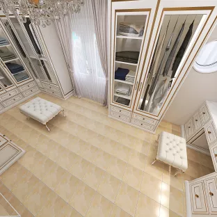 Дизайн гардеробної кімнати в маєтку. Франція