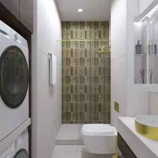 Візуалізація сан.вузла з розкладкою плитки на плані креслень 